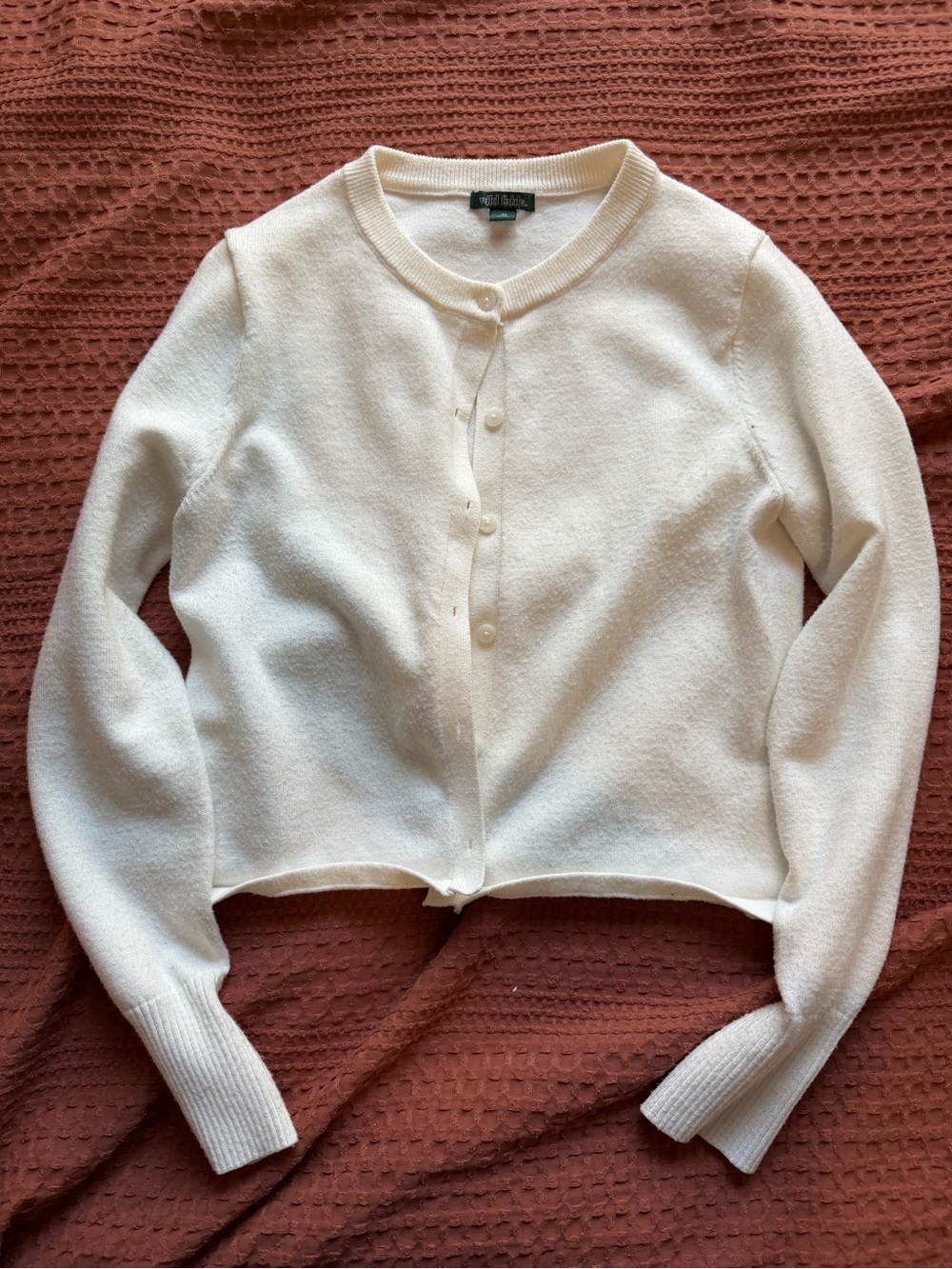 Cream Button Cardigan Sweater